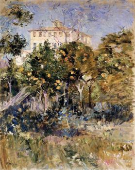 Berthe Morisot : Villa with Orange Trees, Nice